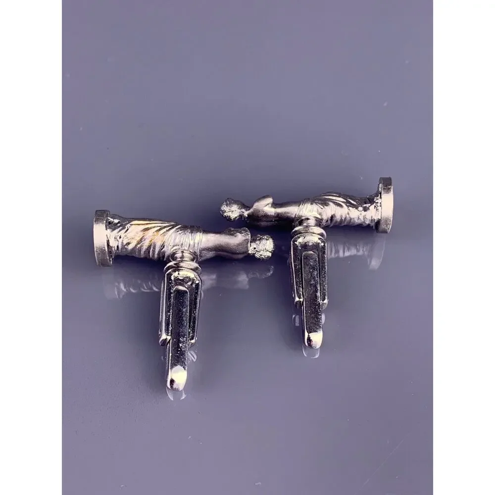 Venus de Milo Greek Statue Cufflinks Silver Tone Aphrodite Melos Hickok Vintage